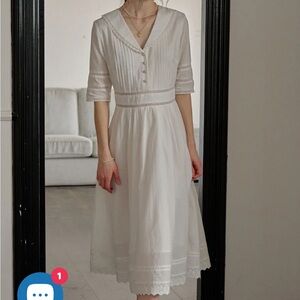 Chic White cotton Dress